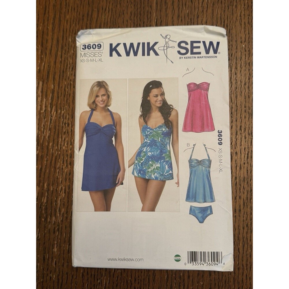 Kwik Sew 3609 Misses XS-XL Swimsuit Swimwear Dress Sewing Pattern Martensson